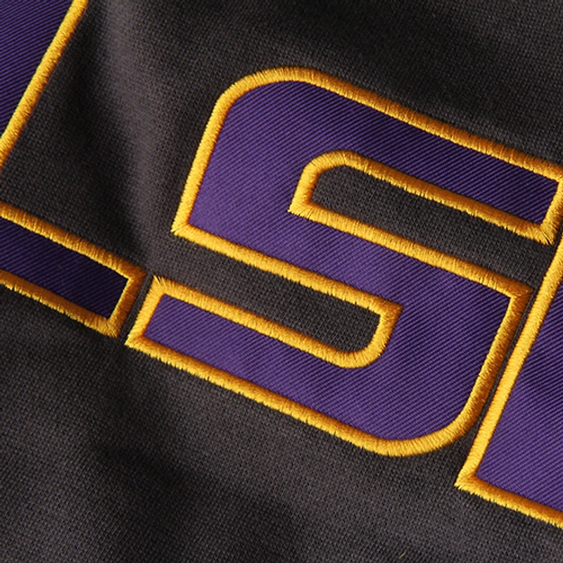 Sweat à capuche avec grand logo LSU Tigers pour jeunes Stadium Athletic Charcoal