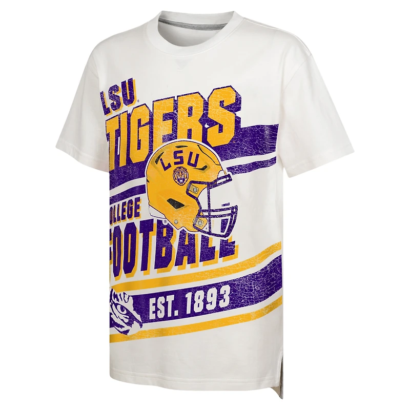 Youth White LSU Tigers Let's Get Loud Oversized T-Shirt