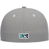 Men's New Era Gray Lynchburg Hillcats Authentic Collection Road 59FIFTY Fitted Hat