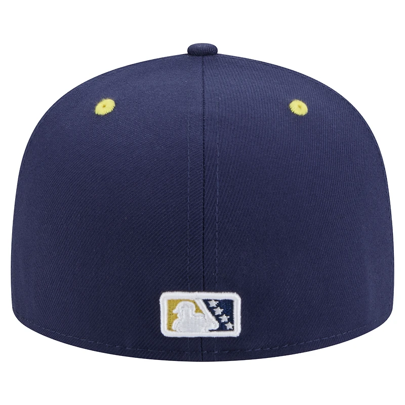 Casquette ajustée New Era pour hommes, bleu marine/jaune, Lynchburg Hillcats Copa de la Diversión 59FIFTY