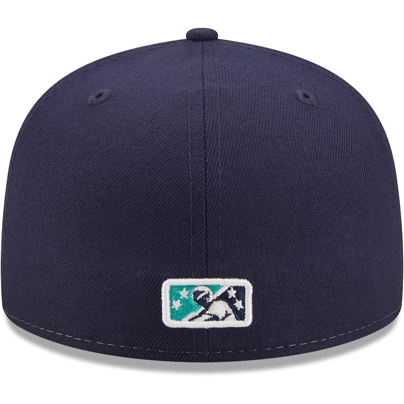 Men's New Era Navy Lynchburg Hillcats Authentic Collection Team 59FIFTY Fitted Hat