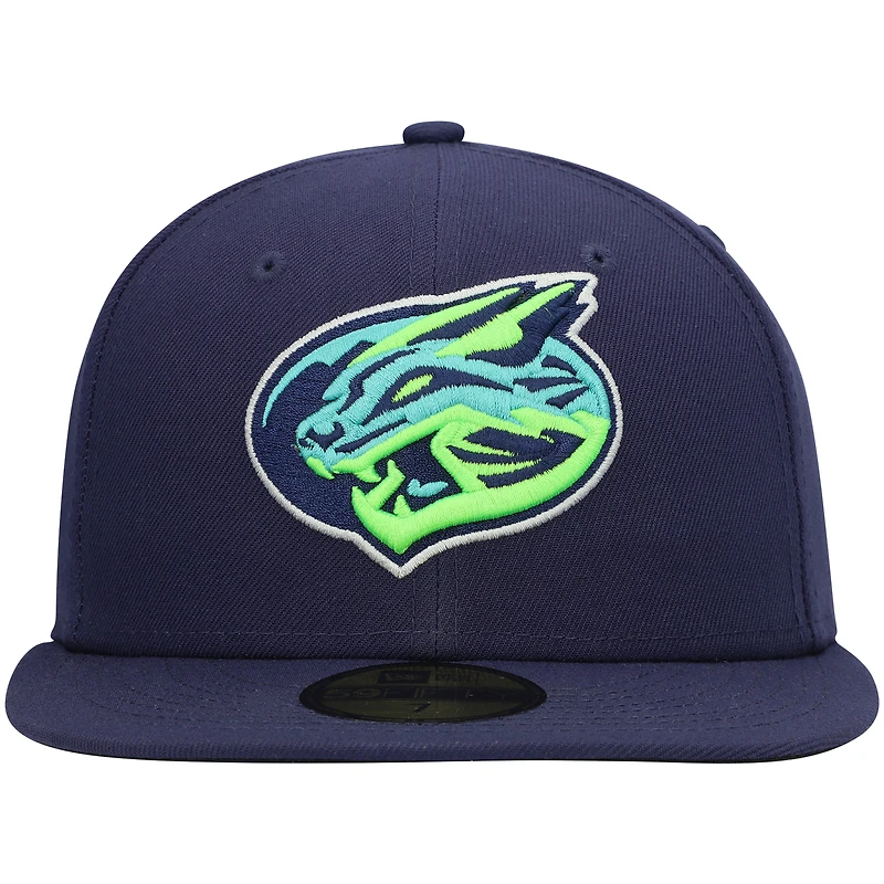 Men's New Era Navy Lynchburg Hillcats Authentic Collection Team Home 59FIFTY Fitted Hat