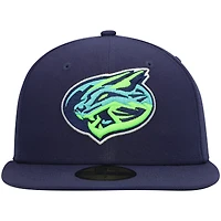 Men's New Era Navy Lynchburg Hillcats Authentic Collection Team Home 59FIFTY Fitted Hat