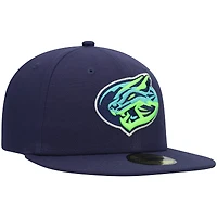 Men's New Era Navy Lynchburg Hillcats Authentic Collection Team Home 59FIFTY Fitted Hat