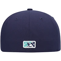 Men's New Era Navy Lynchburg Hillcats Authentic Collection Team Home 59FIFTY Fitted Hat