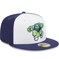 Men's New Era White/Navy Lynchburg Hillcats Marvel x Minor League 59FIFTY Fitted Hat