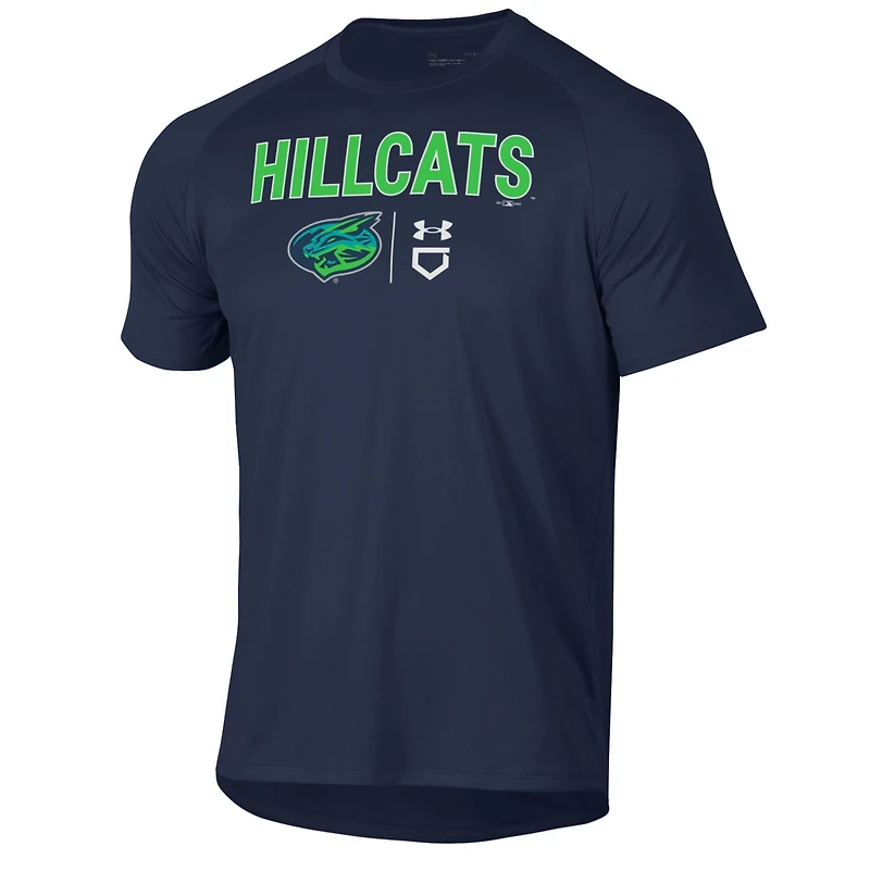 T-shirt technique Under Armour bleu marine Lynchburg Hillcats pour homme