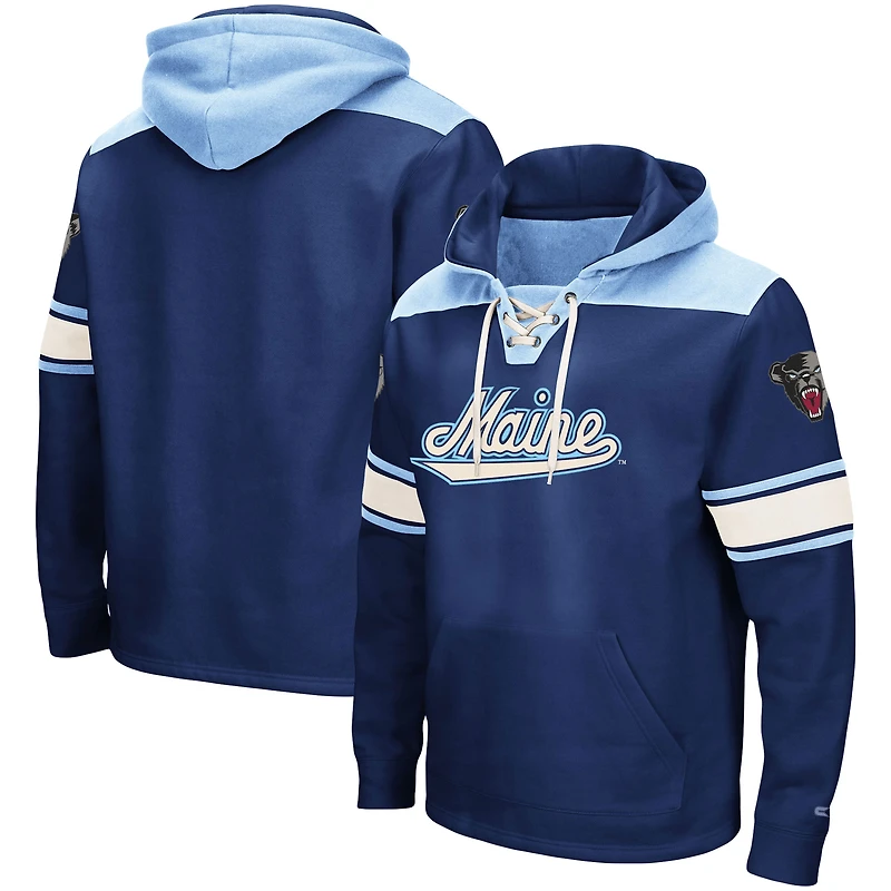 Sweat à capuche lacets Colosseum Navy Maine Black Bears 2.0 pour hommes