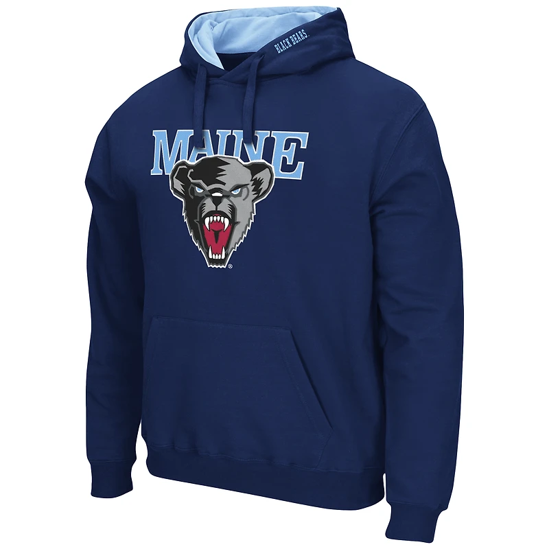 Colosseum Navy Maine Black Bears Arch and Logo Pull à capuche pour hommes