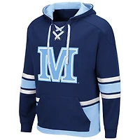 Chandail à capuchon Colosseum Navy Maine Black Bears pour hommes lacets 3.0