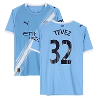 Carlos Tevez Manchester City Autographed Sky Blue Puma Modern Home Jersey
