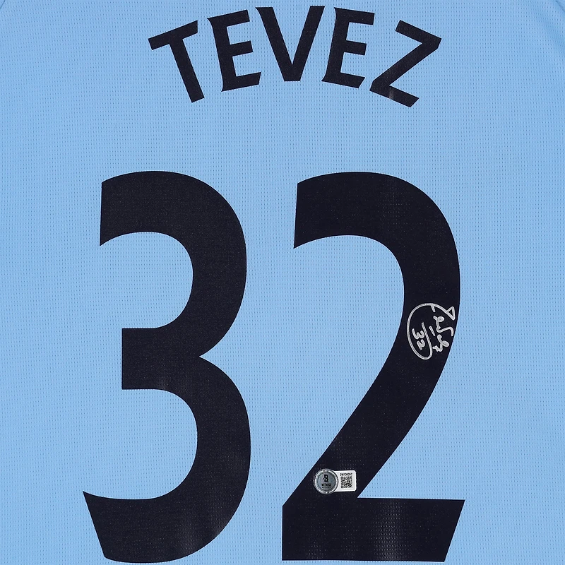 Carlos Tevez Manchester City Autographed Sky Blue Puma Modern Home Jersey