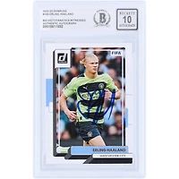 Carte authentifiée par Erling Haaland (Manchester City) - Saison 2022-2023 - Panini Donruss n° 160 - Authentifiée par Beckett Fanatics Witnessed - 10
