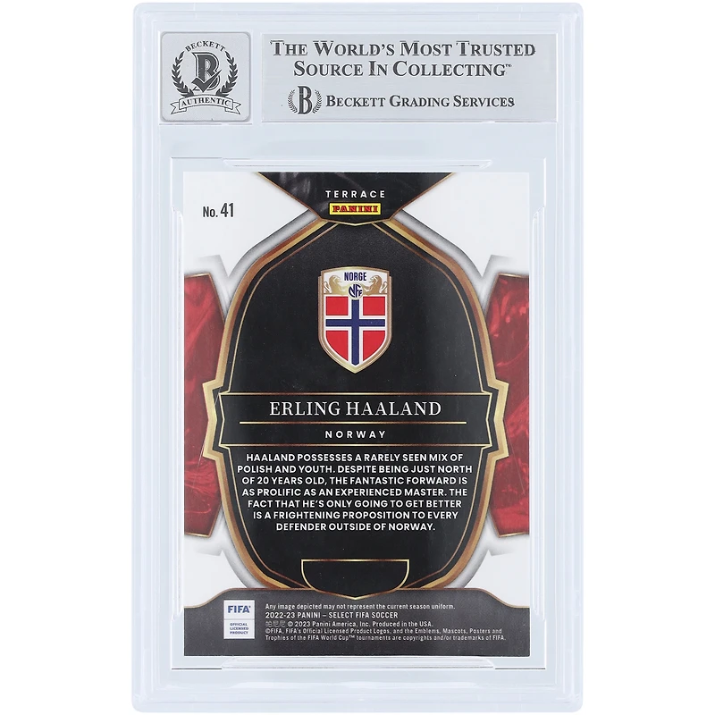 Carte Panini Select 2022-23 n° d'Erling Haaland (Manchester City