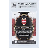 Carte autographiée d'Erling Haaland (Manchester City) - Panini Select Silver Prizm 2022-23 n° 41, certifiée par Beckett Fanatics Witnessed (10 cartes).