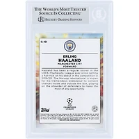 Erling Haaland Manchester City Autographed 2022-23 Topps Chrome UEFA Golazo #G-10 Beckett Fanatics Witnessed Authenticated Card
