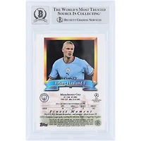 Erling Haaland Manchester City Autographed 2022-23 Topps Finest Flashback UEFA #100 Beckett Fanatics Witnessed Authenticated 10 Card