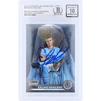 Erling Haaland Manchester City Autographed 2022-23 Topps Stadium Club Chrome #92 Beckett Fanatics Witnessed Authenticated 10 Card