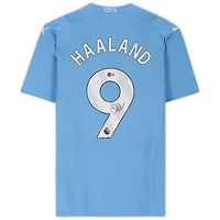Maillot Puma bleu clair autographié par Erling Haaland pour Manchester City 2023-24