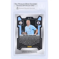 Carte authentifiée par Erling Haaland (Manchester City) - Saison 2023-2024 - Panini Prizm n° 3 - Authentifiée par Beckett Fanatics Witnessed