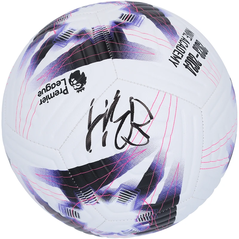 Ballon de football Nike dédicacé par Erling Haaland pour Manchester City en Premier League Academy 2023-24