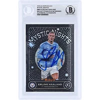 Carte authentifiée par Erling Haaland (Manchester City) Topps Merlin UEFA Mystic Nights 2023-24 #MN-14, signée par Beckett Fanatics Witnessed