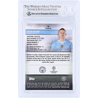 Erling Haaland Manchester City Autographed 2023-24 Topps Stadium Club Chrome Refractor #70 Beckett Fanatics Witnessed Authenticated Card