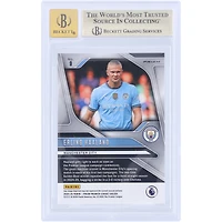 Erling Haaland Manchester City Autographed 2024-25 Panini Prizm Silver Prizm #9 Beckett Fanatics Witnessed Authenticated 9.5/10 Card
