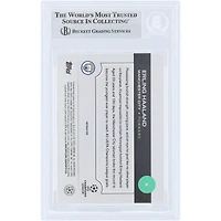 Erling Haaland Manchester City Autographed 2024-25 Topps Chrome UEFA Refractor #9 Beckett Fanatics Witnessed Authenticated Card