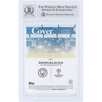 Erling Haaland Manchester City Autographed 2024-25 Topps UEFA Cover Stars #CS-11 Beckett Fanatics Witnessed Authenticated 10 Card