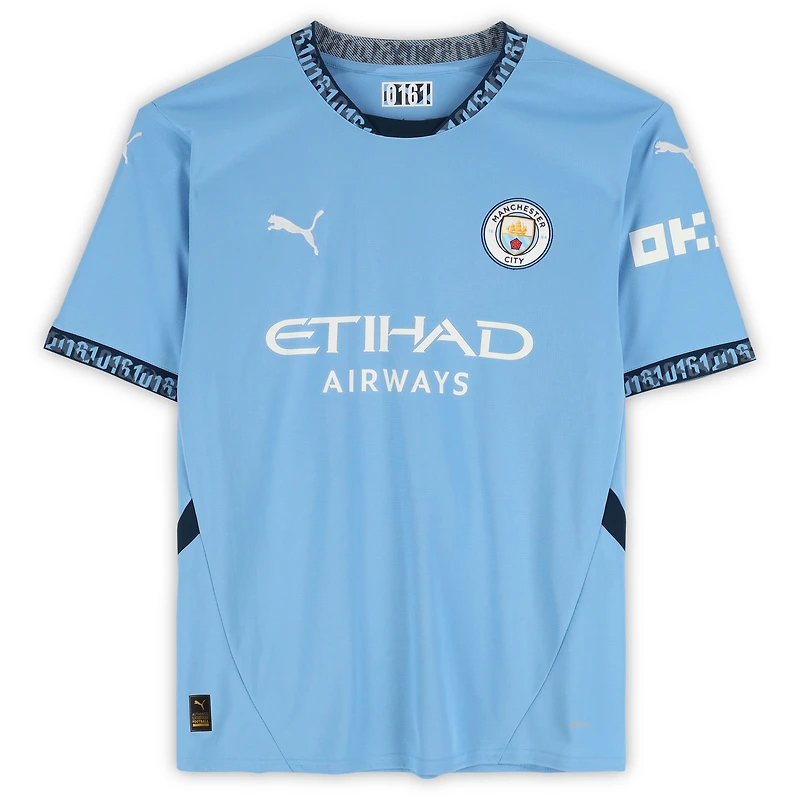 Erling Haaland Manchester City Autographed Sky Blue 2024-25 Puma Jersey