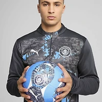 Men's Puma  Navy Manchester City 2024/25 Pre-Match Quarter-Zip Top