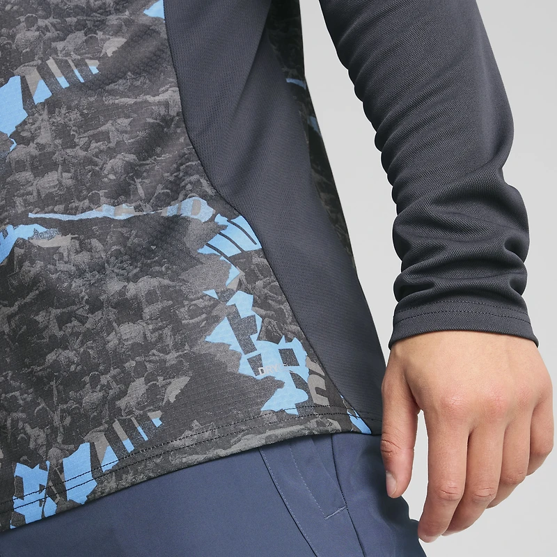 Haut d'avant-match Puma bleu marine Manchester City 2024/25 pour homme avec fermeture éclair