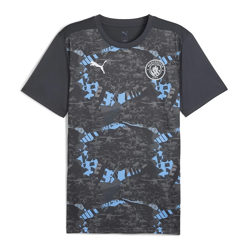 Maillot d'entraînement pré-match Puma bleu marine Manchester City 2024/25 pour homme