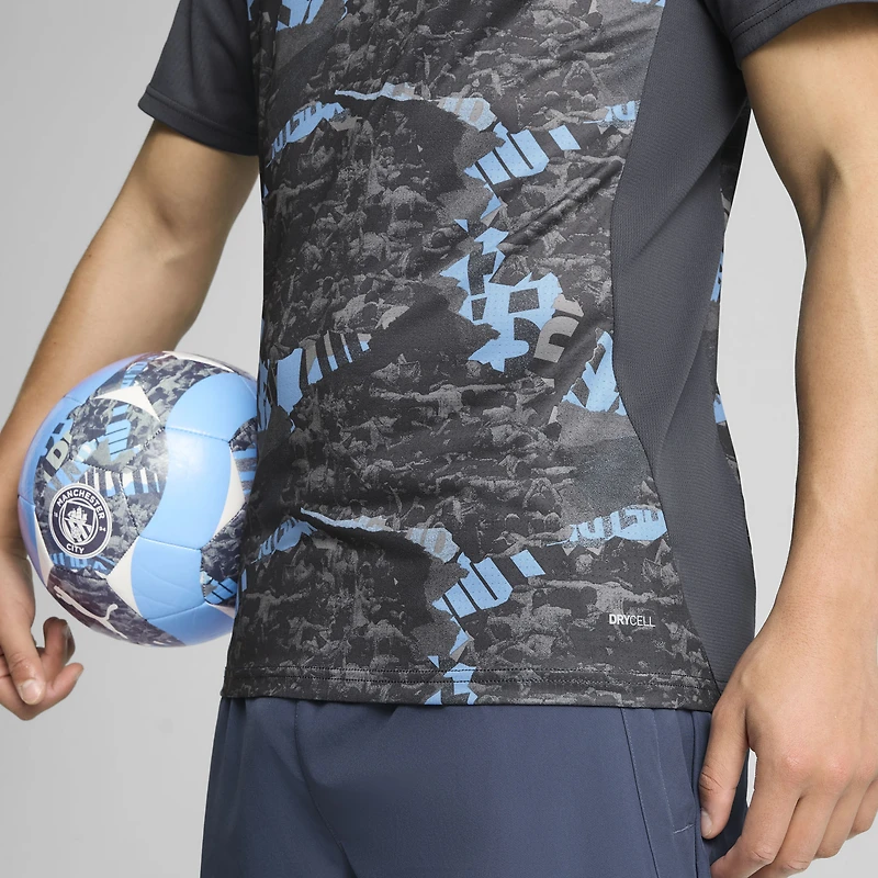 Maillot d'entraînement pré-match Puma bleu marine Manchester City 2024/25 pour homme