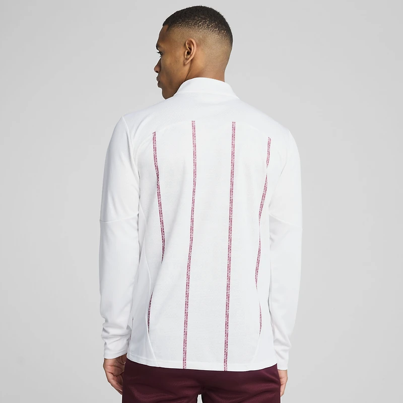 Haut Puma blanc à fermeture éclair quart de tour pour homme Manchester City 2024/25