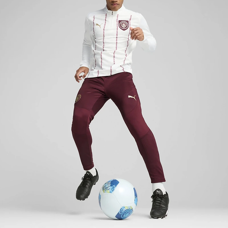 Haut Puma blanc à fermeture éclair quart de tour pour homme Manchester City 2024/25