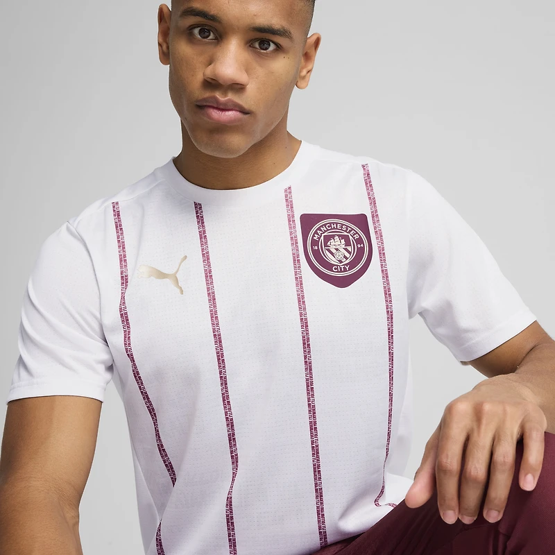 Men's Puma White Manchester City 2024/25 Pre-Match Training Jersey