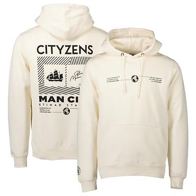 Sweat à capuche crème Manchester City Fashion pour homme