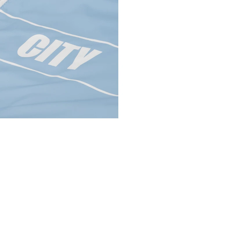 Men's Light Blue Manchester City Home Match Hoodie Full-Zip Windbreaker Jacket