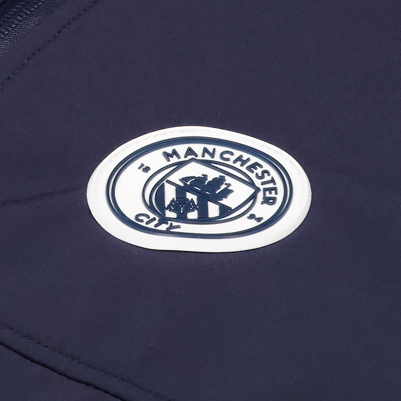 Men's Navy Manchester City Three-Layer Full-Zip Hoodie Jacket