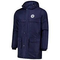 Men's Navy Manchester City Winter Field Park Full-Zip Hoodie Jacket