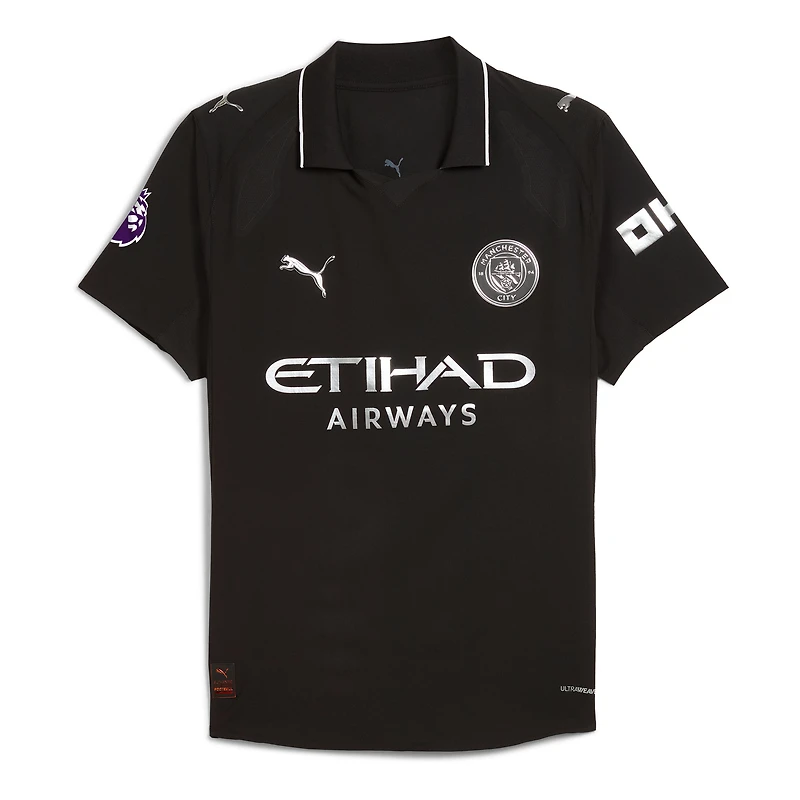 Men's Puma Black Manchester City 2025/26 Away Authentic Jersey