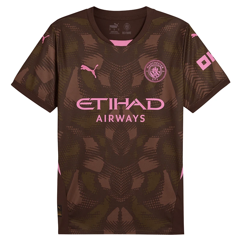 Men's Puma Brown Manchester City 2024/25 Replica Short Sleeve Goalkeeper Jersey