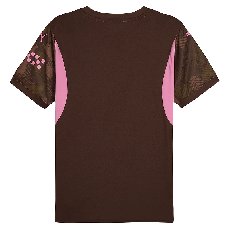 Men's Puma Brown Manchester City 2024/25 Replica Short Sleeve Goalkeeper Jersey