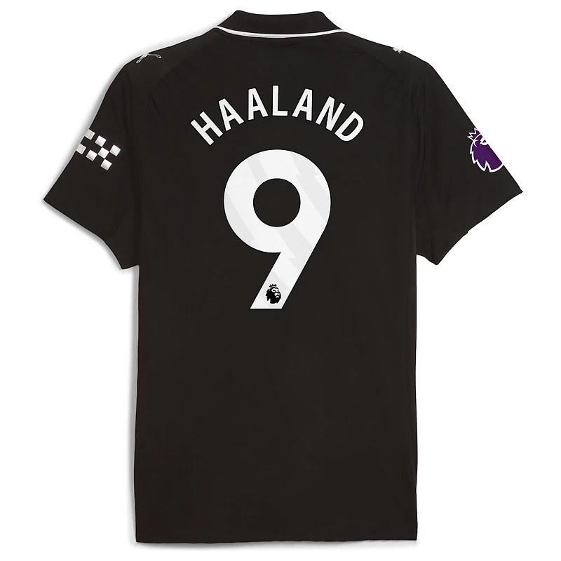 Men's Puma Erling Haaland Black Manchester City 2025/26 Away Authentic Player Jersey