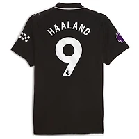 Men's Puma Erling Haaland Black Manchester City 2025/26 Away Authentic Player Jersey