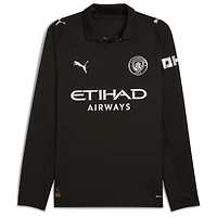 Men's Puma Erling Haaland Black Manchester City 2025/26 Away Replica Long Sleeve Player Jersey