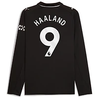 Men's Puma Erling Haaland Sky Blue Manchester City 2025/26 Home Replica Long Sleeve Player Jersey