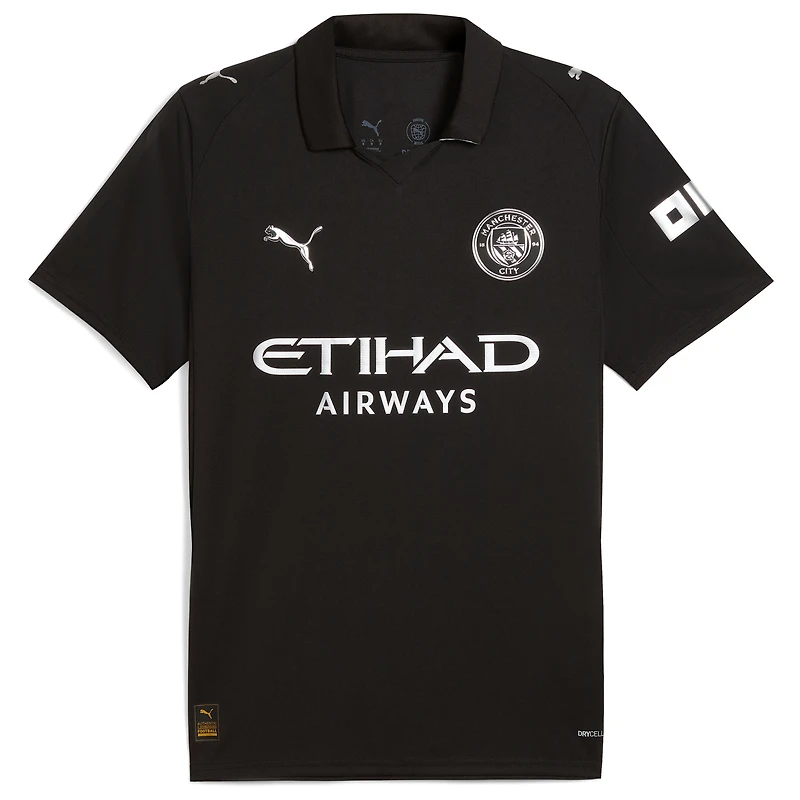 Maillot réplique extérieur Puma Erling Haaland noir pour homme Manchester City 2025/26